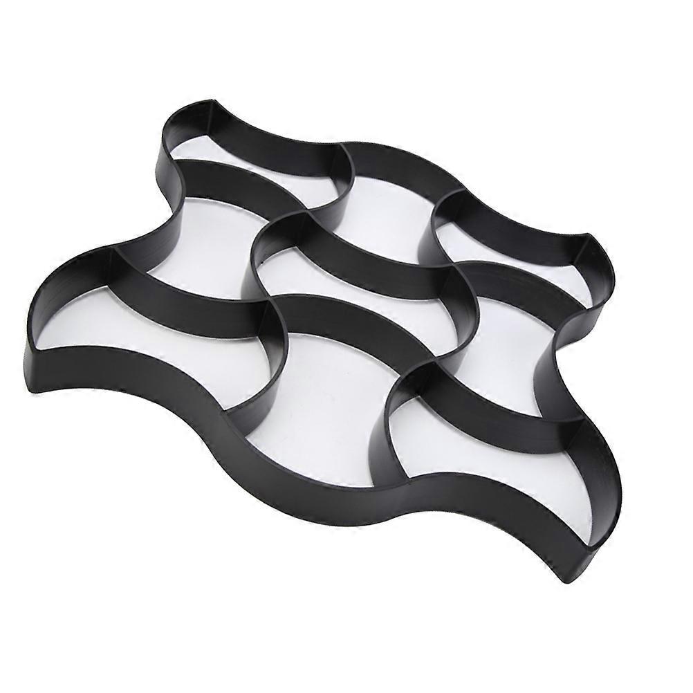 Irregular Garden Path Mould Made of Durable Plastic for DIY Use in Your Garden Black Color