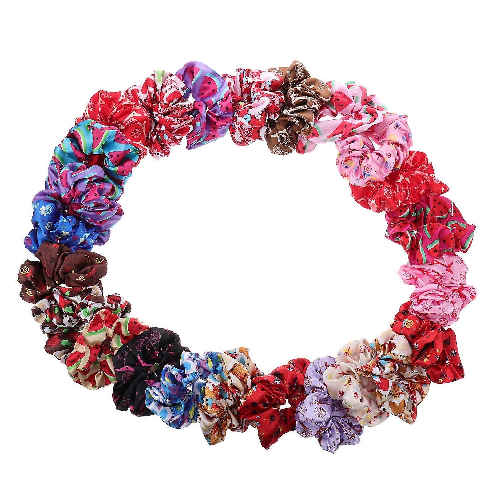 בנות שיער Scrunchies מסיבת בית ספר משרדי 11X11 ס"מ 24 יחידות