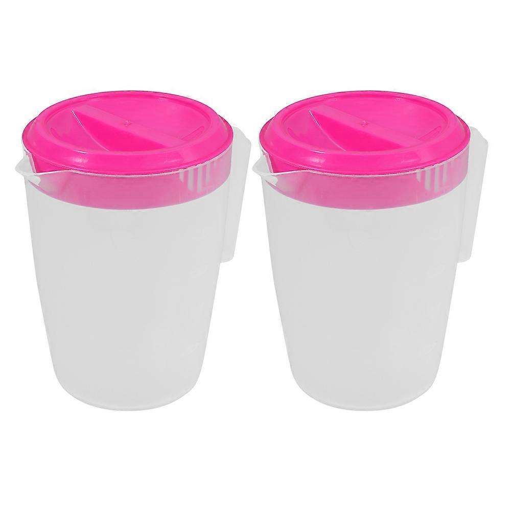 Cold Water Kettle Set with Lid for Refrigerator Made of ABS Red Large Capacity 1L for Restaurant Use