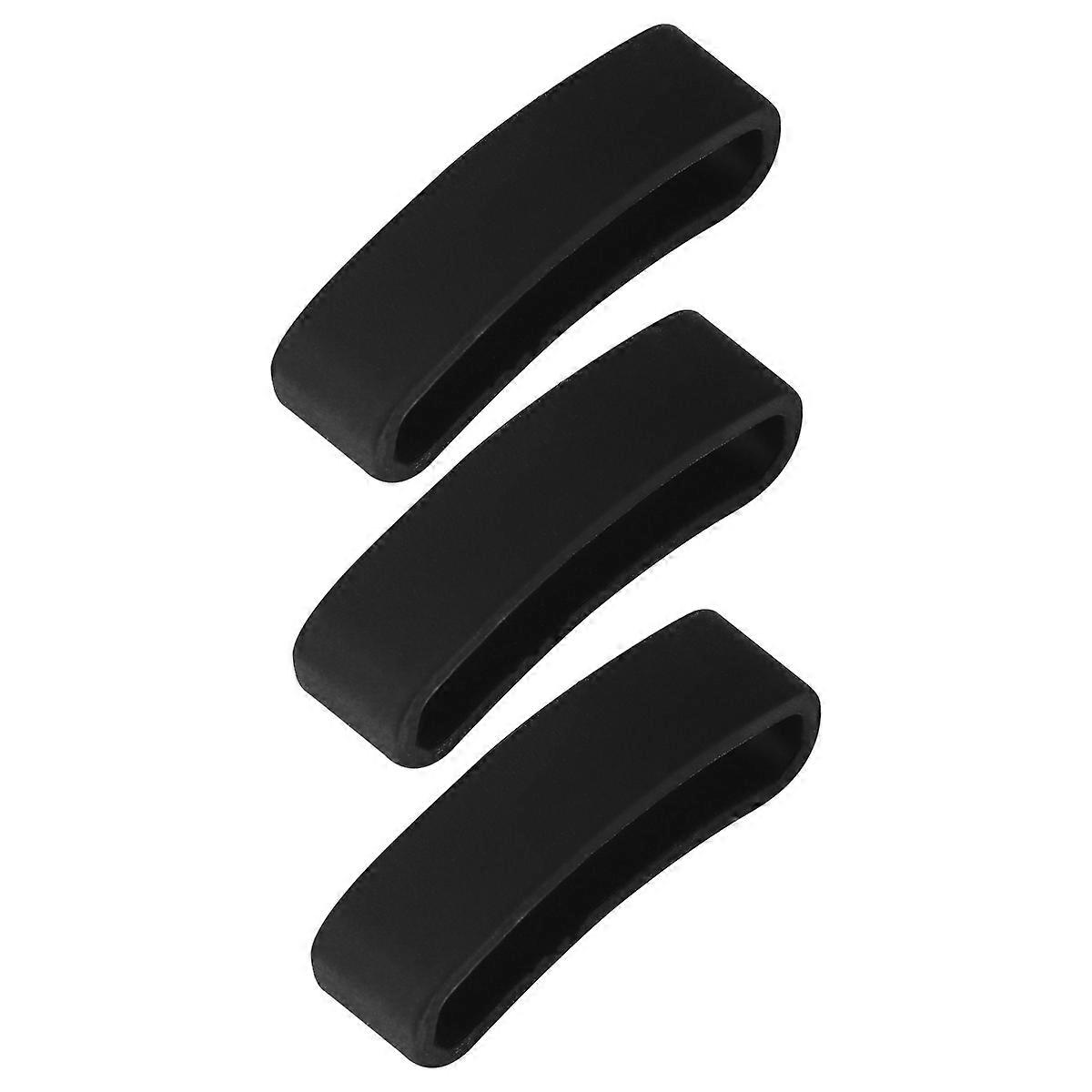 Watch Strap Holder Replacement for Buckle Black 3Pcs