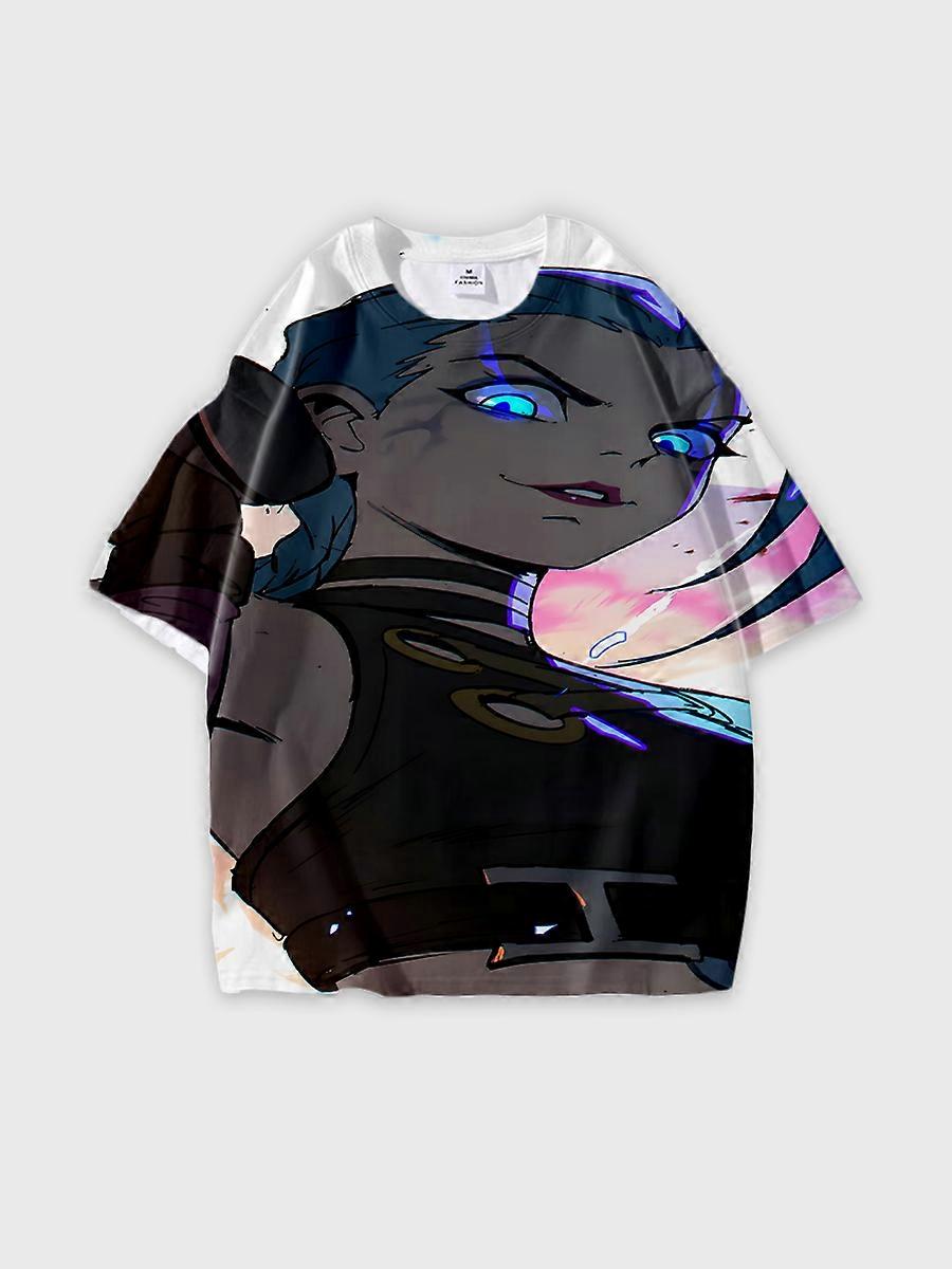 T-shirt round neck Role Pattern loose short sleeve K172