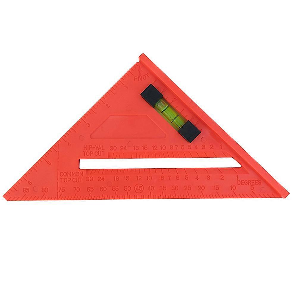 Square Angle Ruler With Scale Architect Ruler For Woodworking Manufacturers Artists 7 Inch Orange 1Pcs