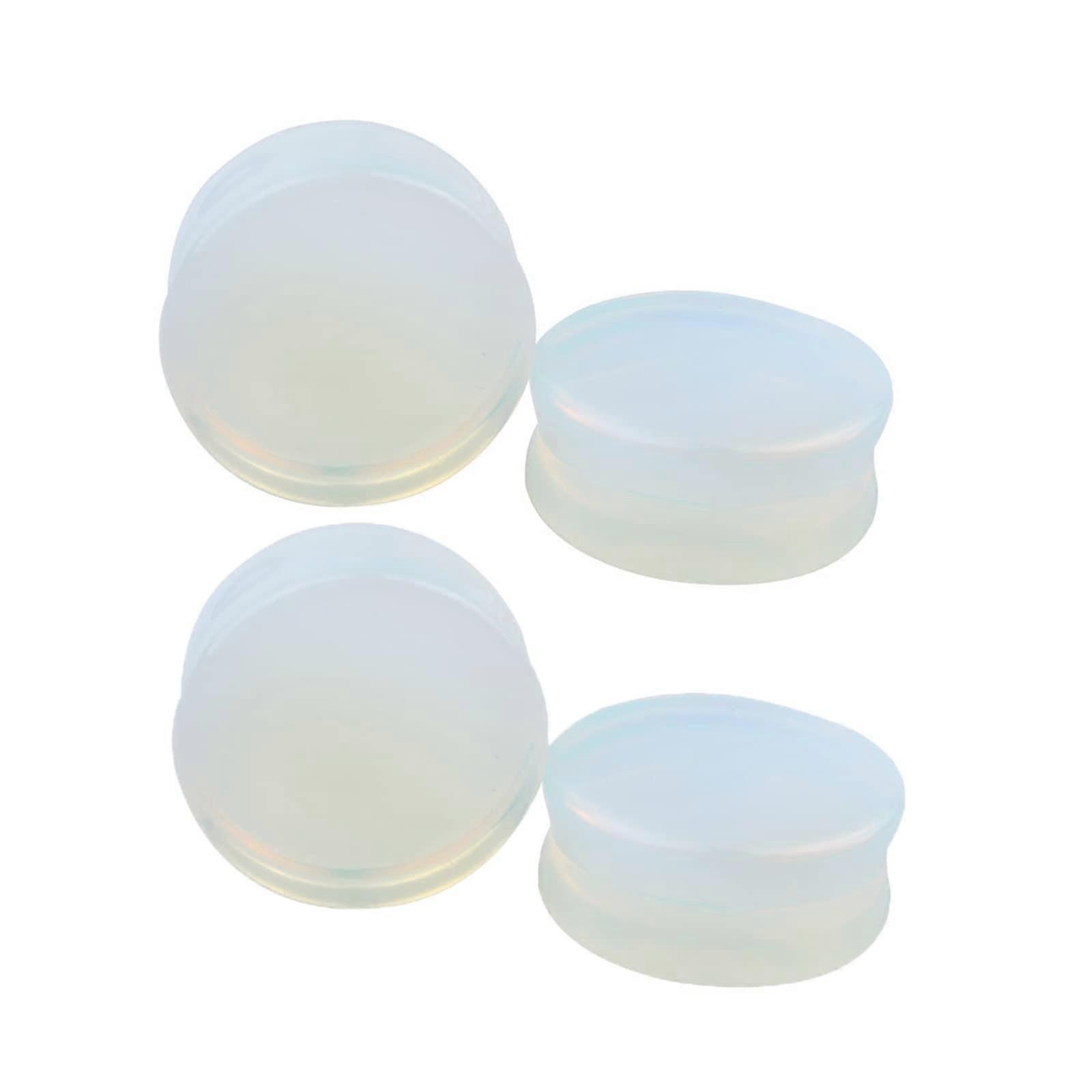 Ear Tunnel Plug Stone Opal Stone Piercing Tunnels Jewellery Ear Plugs Gauge Pack of 4 14.0 Millimeter