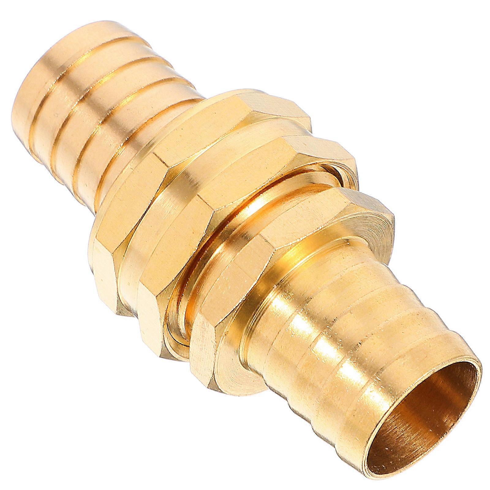 Brass Quick Connect Garden Hose Connector for Home Use Leakproof Easy Attachment Golden 3/4 Inch