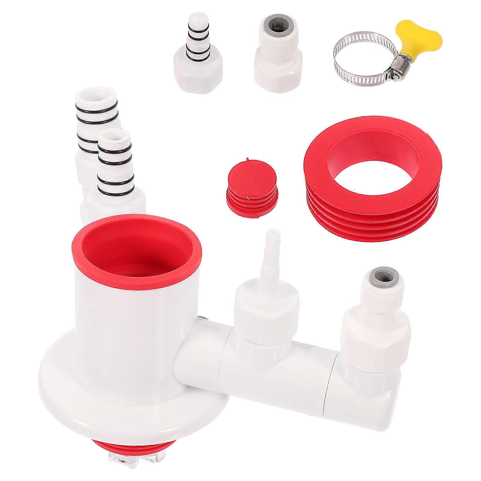Sewer Drain Multi Channel Connector Kitchen Sink Drain Strainer Multiconnector 10.50X8.00X8.00CM Easy Installation Homeowners 1Set