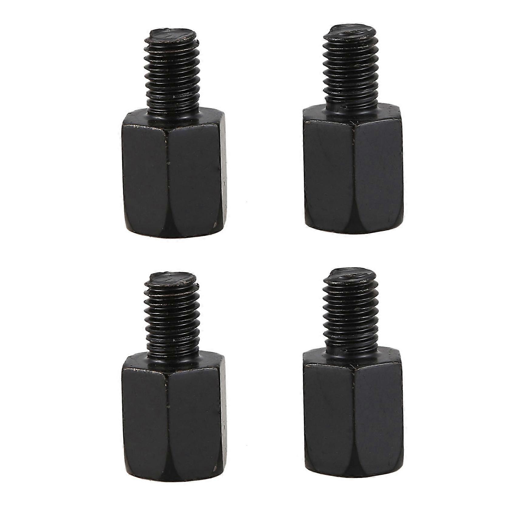 4 PCS motorcycle Mirror Adaptors Converts Clockwise 8MM TO 10MM Black