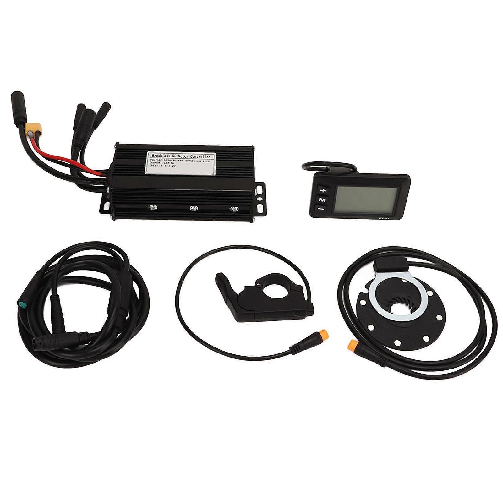 26A Sinewave 3 Modes Motor Controller GD01 Display Panel Finger Throttle Power Assisted Sensor Waterproof Connector Electric Bike Modification Kit