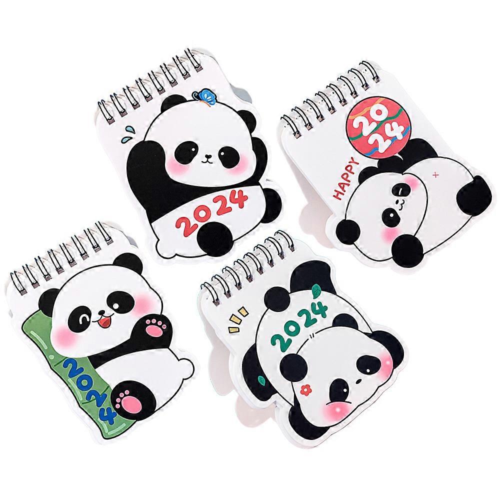 Mini Desktop Calendars 4Pcs Household Standing Calendars Time Management Assorted Color Simple Style