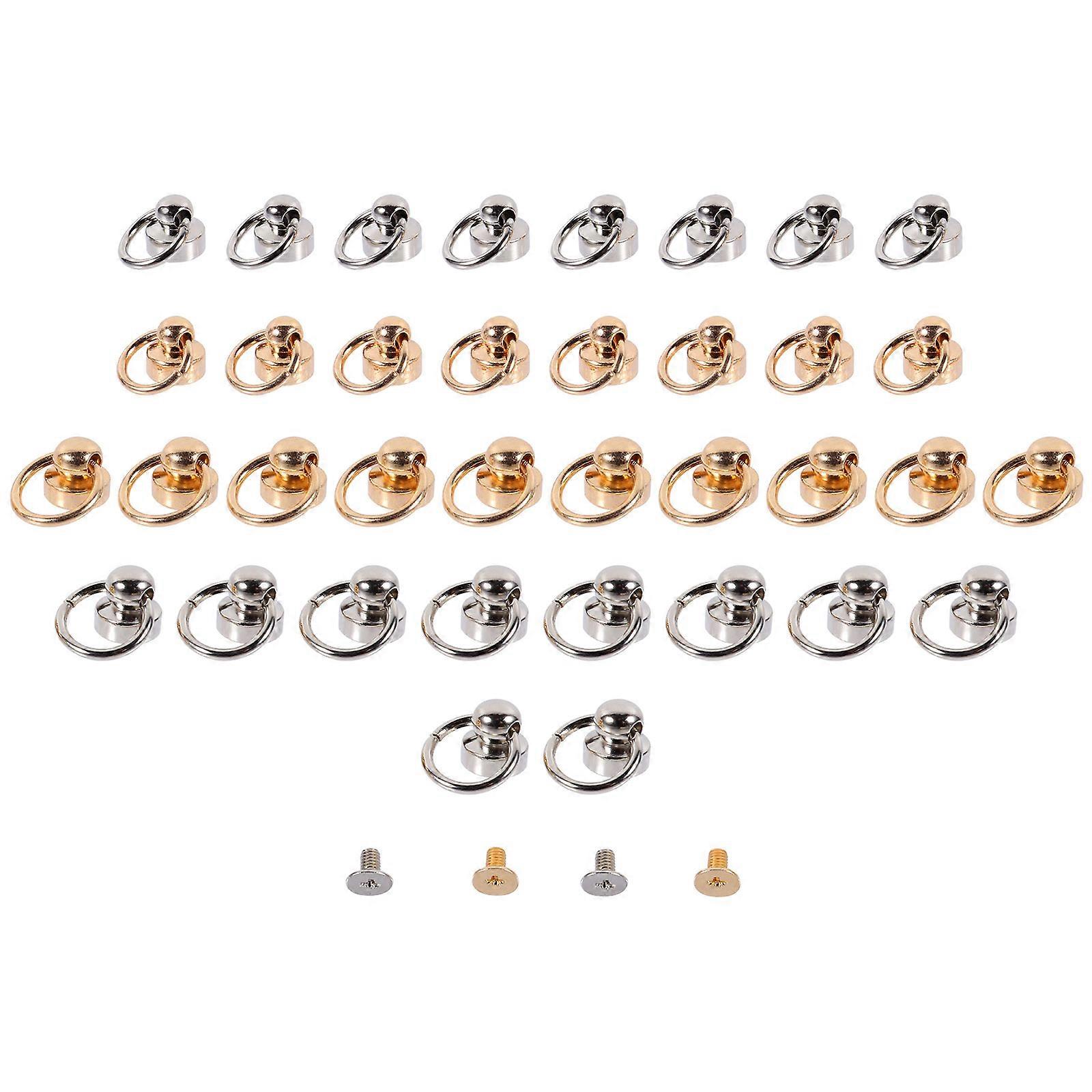 40 Sets Round Head Brass Rivet Nails For Mobile Phone Cases DIY Projects Practical