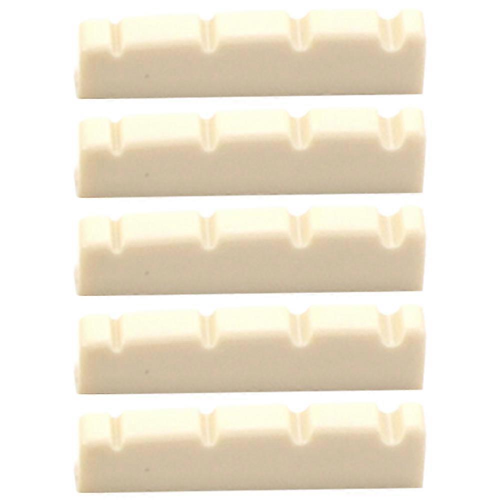 Guitar Bridge Nut 5Set Crafted For Musicians In Beautiful Beige Color Offering Better String Support And Excellent Sound Quality During Music Practice