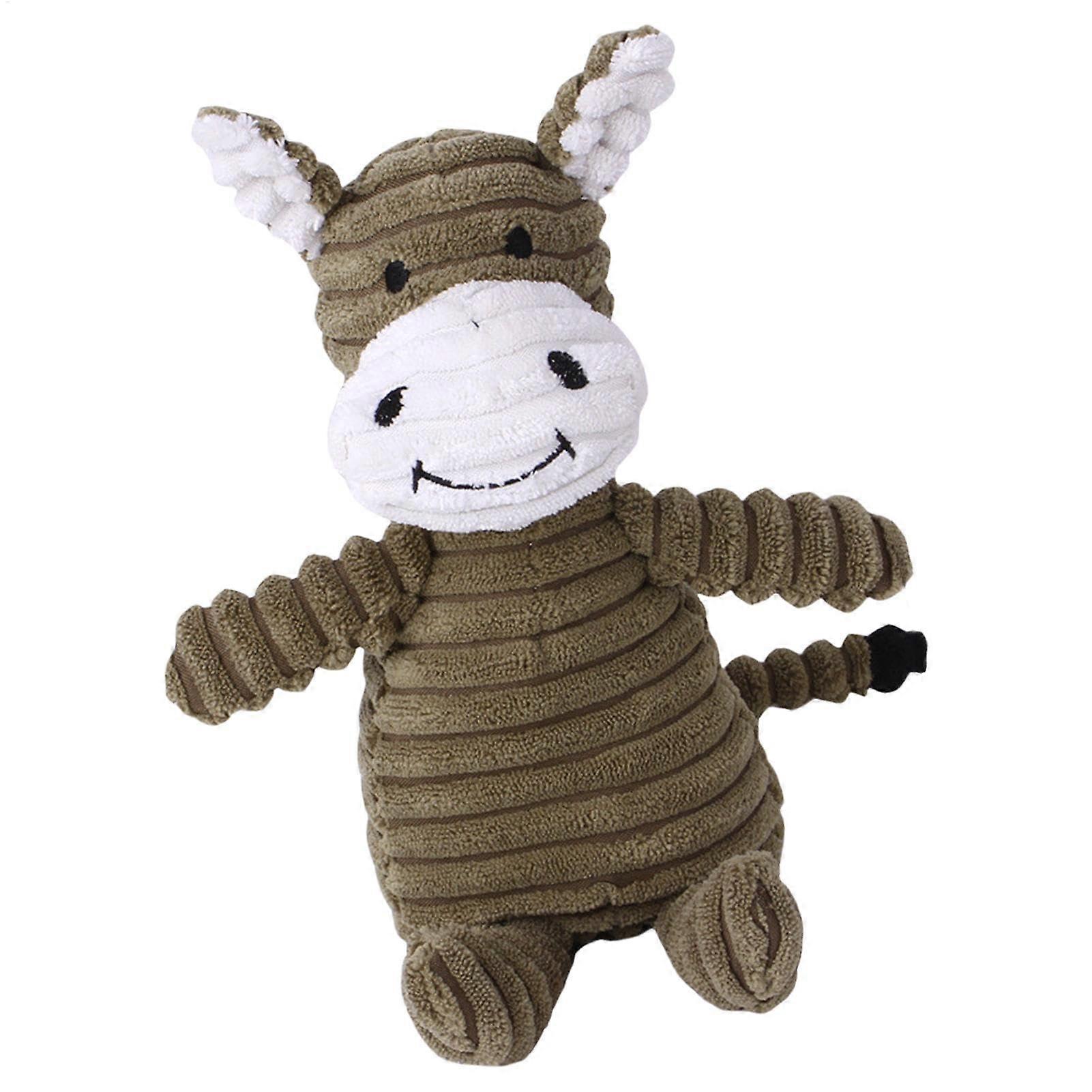 Squeaky Dog Toy, Plush Donkey Chew Toy, 10 x 22 cm, Soft Squeaker, Interactive Toy for Boredom and Play