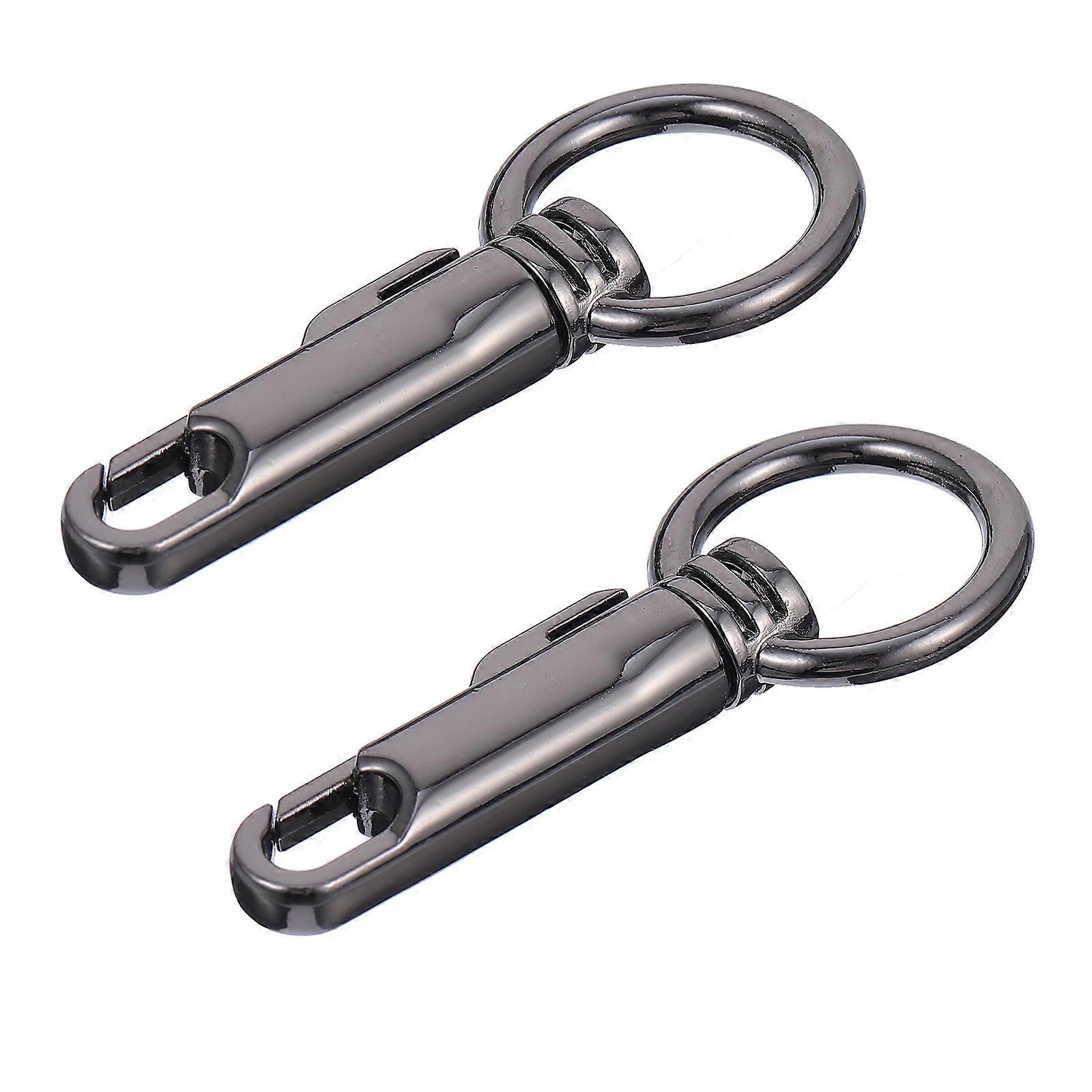 Bag Replacement Buckles 2Pcs Metal Key Ring Clasps Perfect For DIY Craft Projects Durable Metal Material Black Swivel Trigger Clips