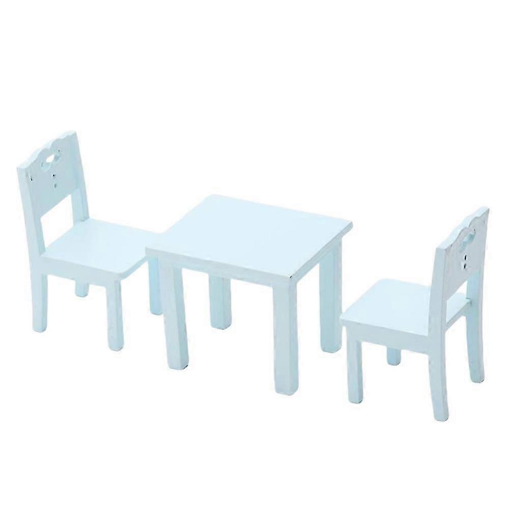3 pcs כיסא שולחן ילדים סימולציה רהיטים מיני כיסא צעצוע ילדים שולחן שולחן להגדיר רהיטים דגם כיסא מודל צעצוע