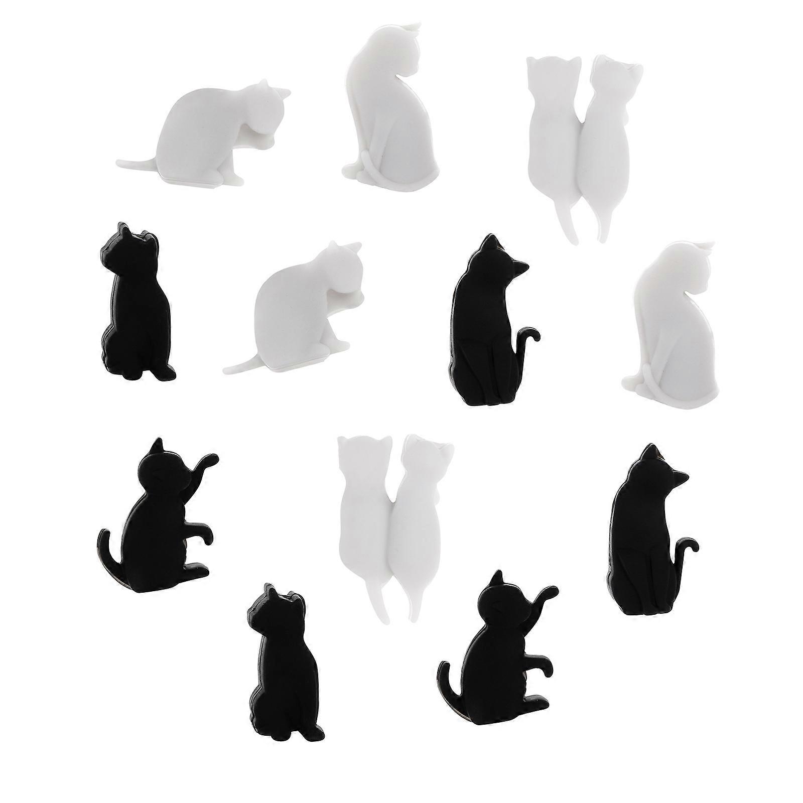 Fun Cat Shape Drink Identifiers TENDYCOCO 12Pack Silicone Glass Markers Mixed For Home Party Decoration