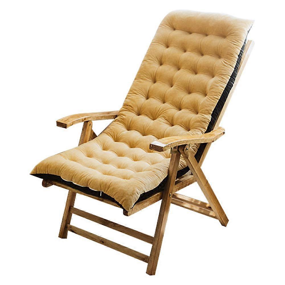 Long Cushion Rocking Chair Cushion Thicken Foldable Reclining Chair Pad Sofa Couch Seat Toilet Seat Attachment Garden Lounger Mat