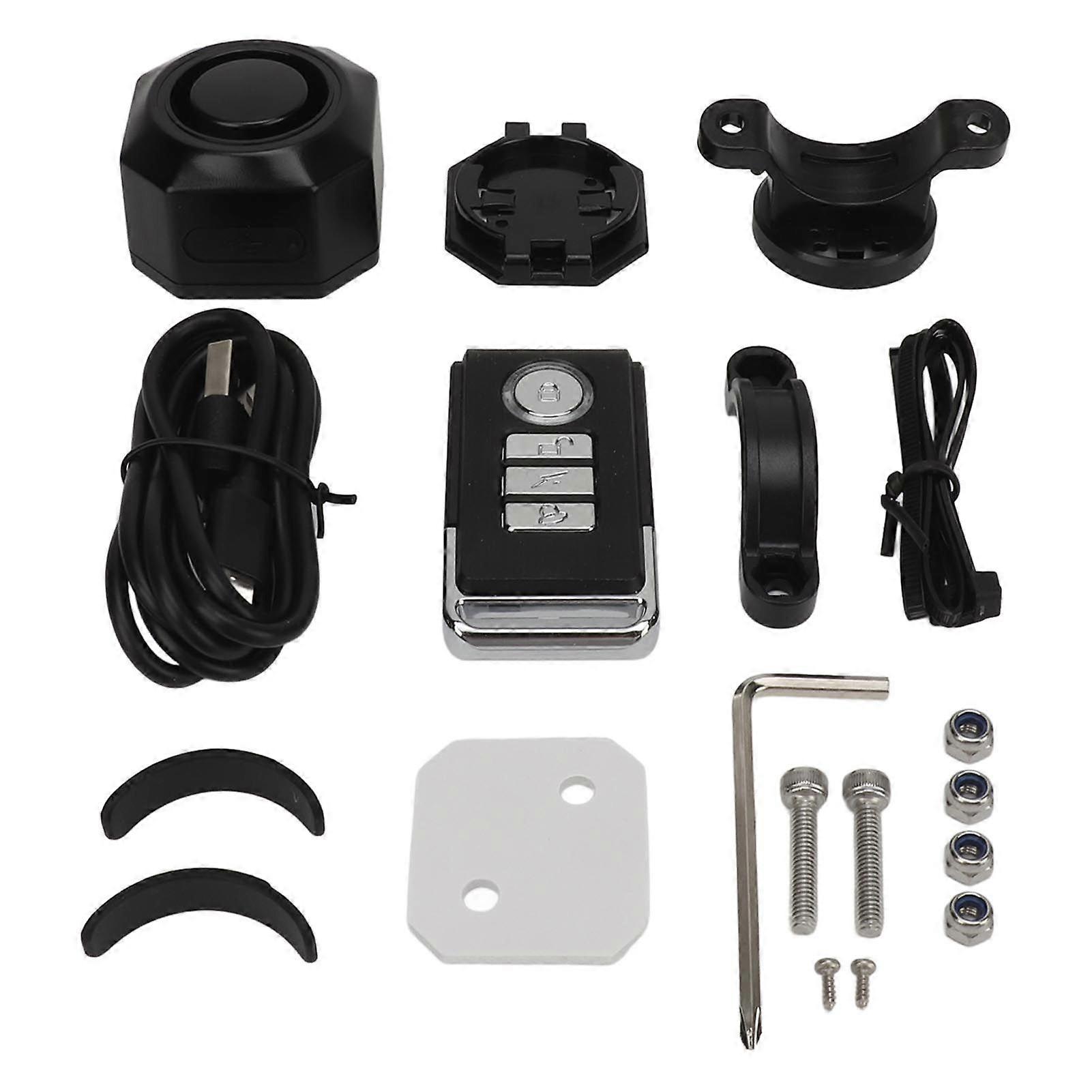 Bike security alarm with remote control IP65 waterproof 110dB loud