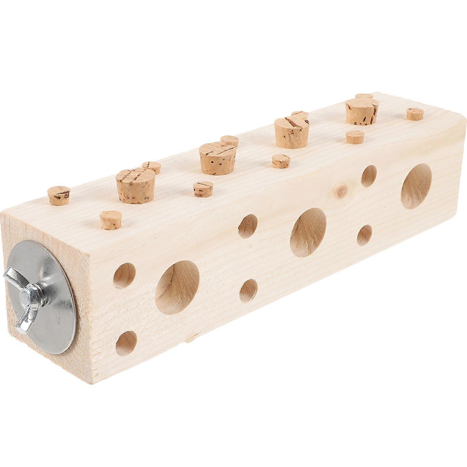 Parrot Chewing Bird Biting Toy Bird Toy Bird Chewing Toy Parrot Chewing Blocks Bird Playing Toy Cockatoos Toy Bite Toy Log Wooden Platform Safe Wood