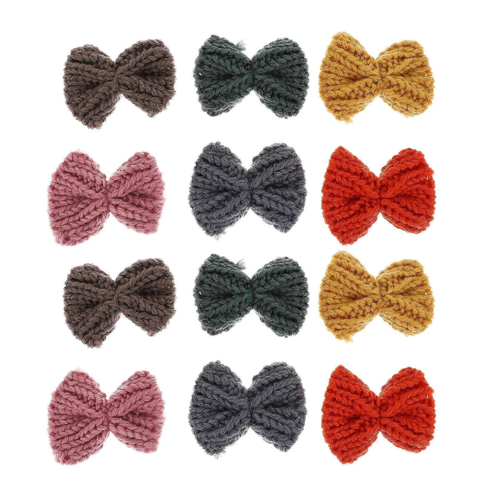 Decorative Bowknot Knitted Bowknot for Decoration Use 12Pcs Assorted
