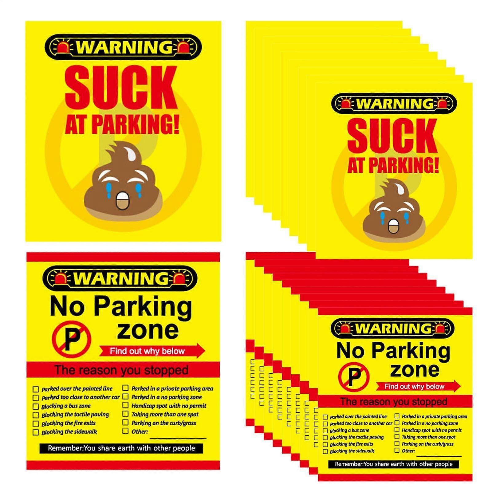False Nodules Parking Cards Pack of 50 for Funny Pranks, Warning Notes for Friends, Family, and Valentine's Day Events