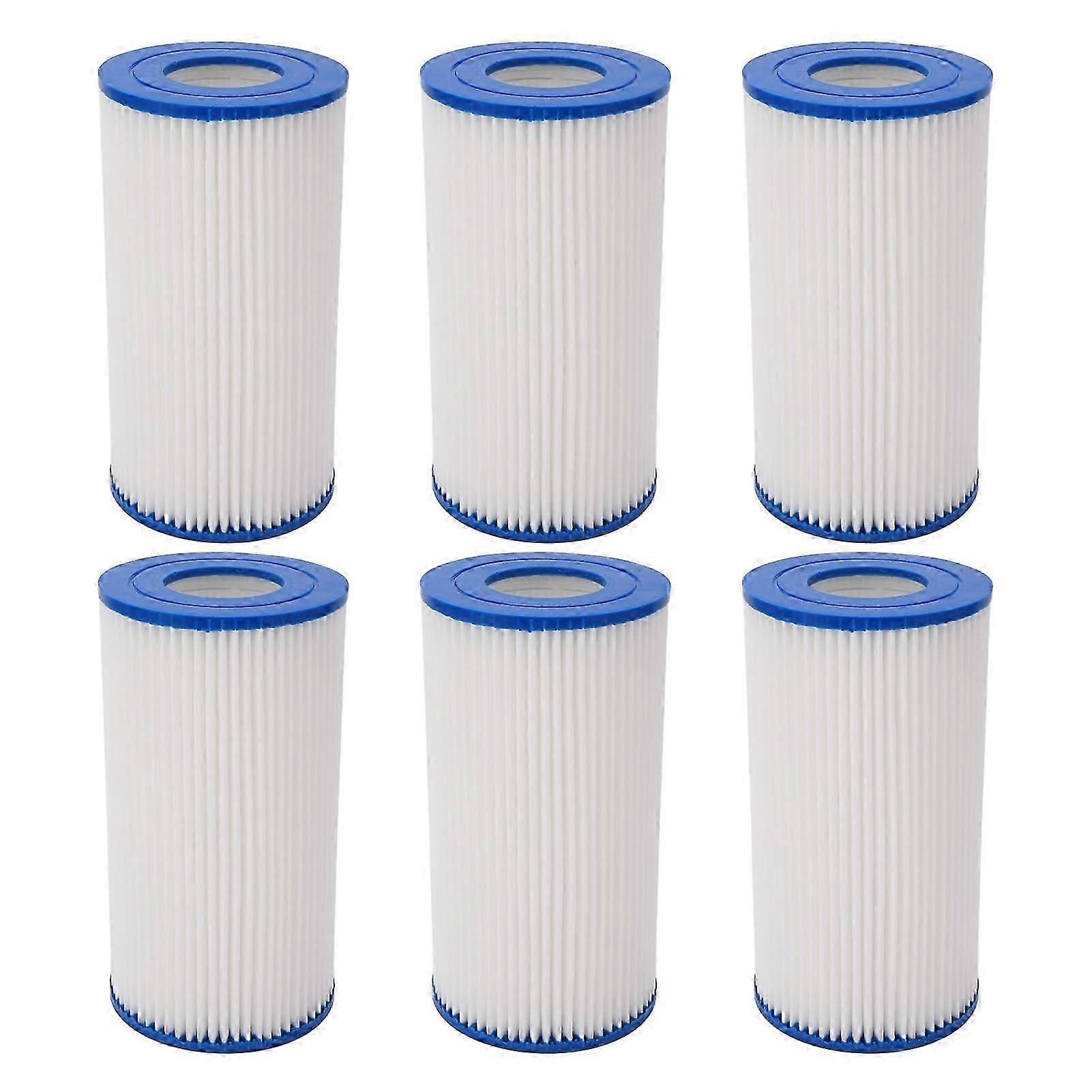 6PCS Cartuccia Filtro Piscina Tessuto Non Tessuto In Poliuretano Facile Pulizia Filtro Piscina