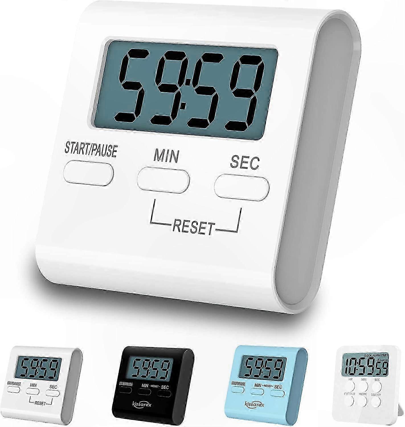 Classroom Countdown Timer with Large LCD Display, Magnetic Clip, and Loud Beeper for Kitchen or Study Use