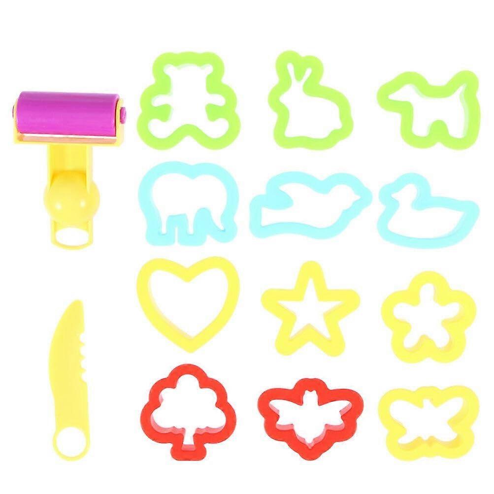 28 Pieces DIY Coloured Clay Mould Plastic Cookie Cutters Set For Dough And Soft Clay Mini 3D Cutters