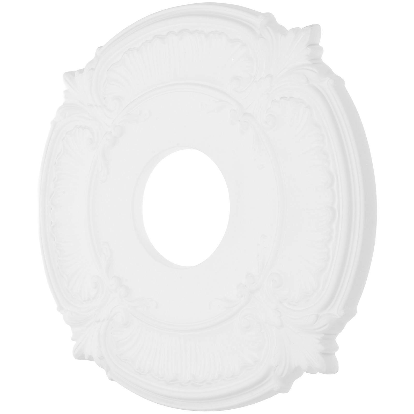 White PU Ceiling Lamp Cover Plate for Home Use Retro Industrial Style Light Fixture 10.5 inches