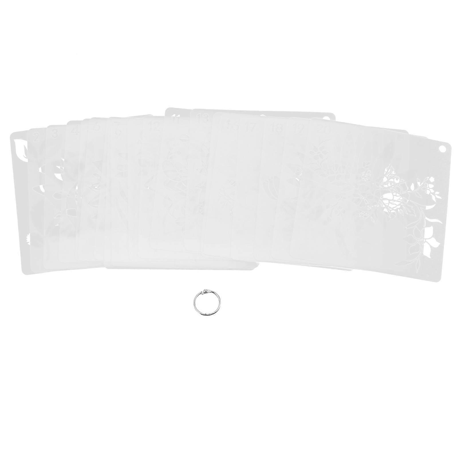Craft Painting Stencils Set 20Pack Designed For Kids With Flower Drawing Templates 15X15CM For Family Fun