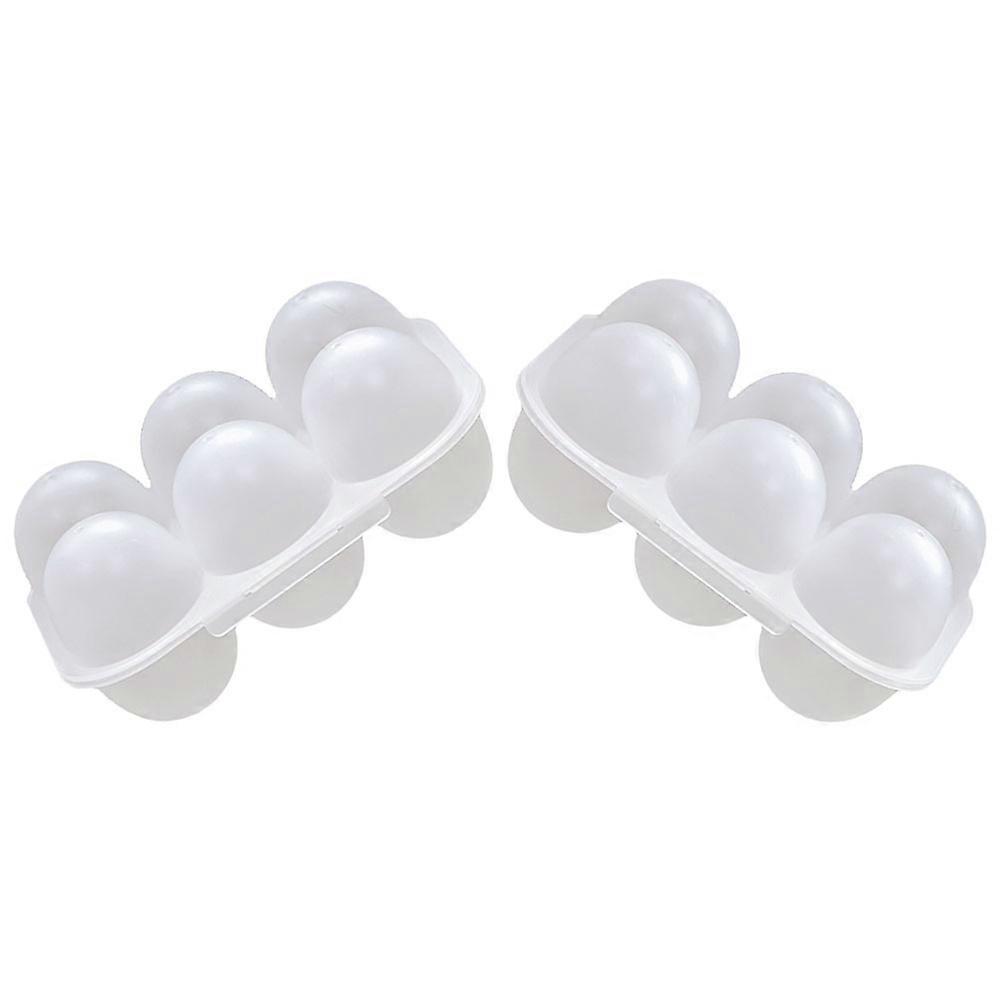 Egg Holder Storage Bin 2Pcs With Anti-Shock Function For Kitchen Appliance Clear Plastic Material For Outdoor Camping