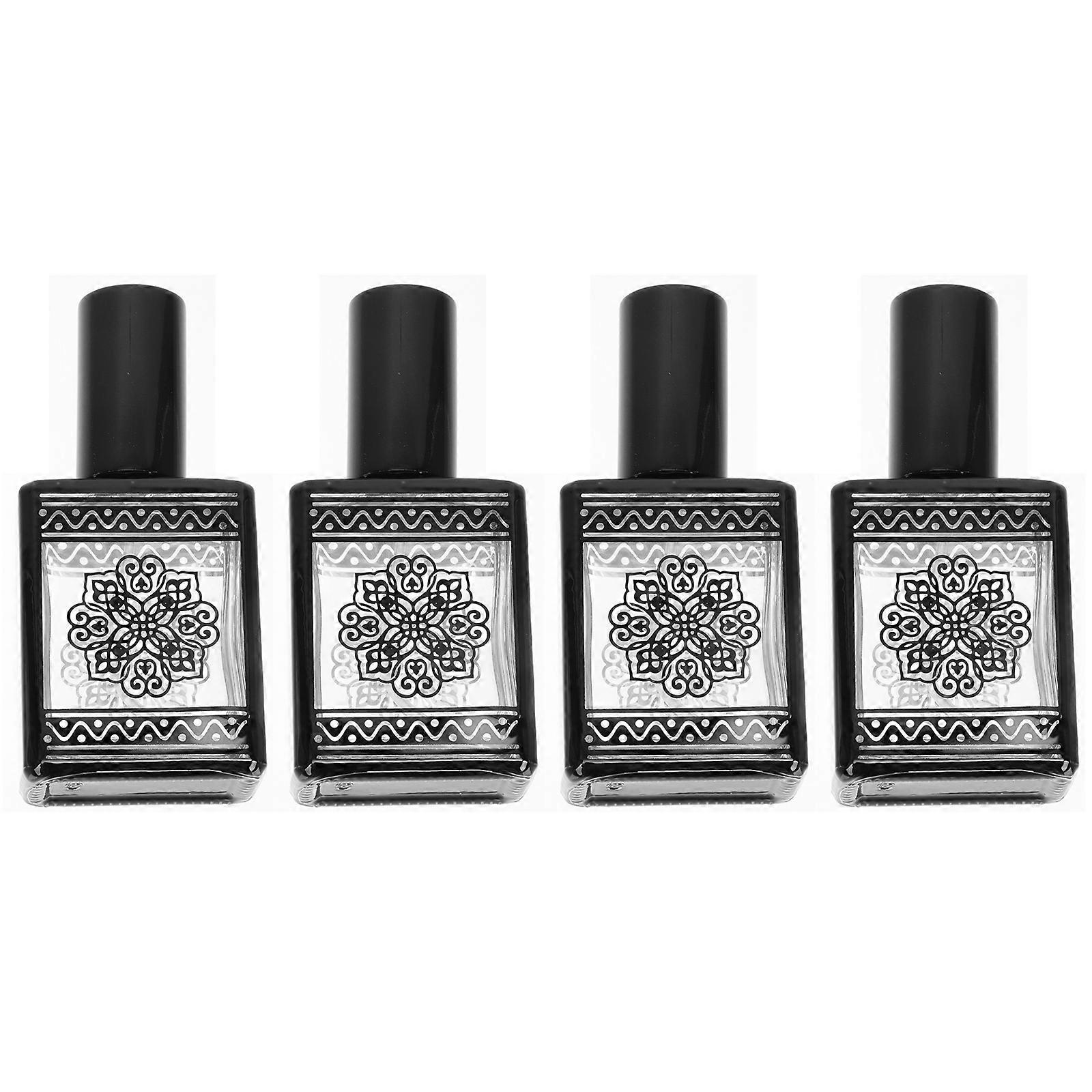 4PCS Durable Perfume Sub Bottle for Storage Use with Tight Seal and Black PP Glass 0.35oz