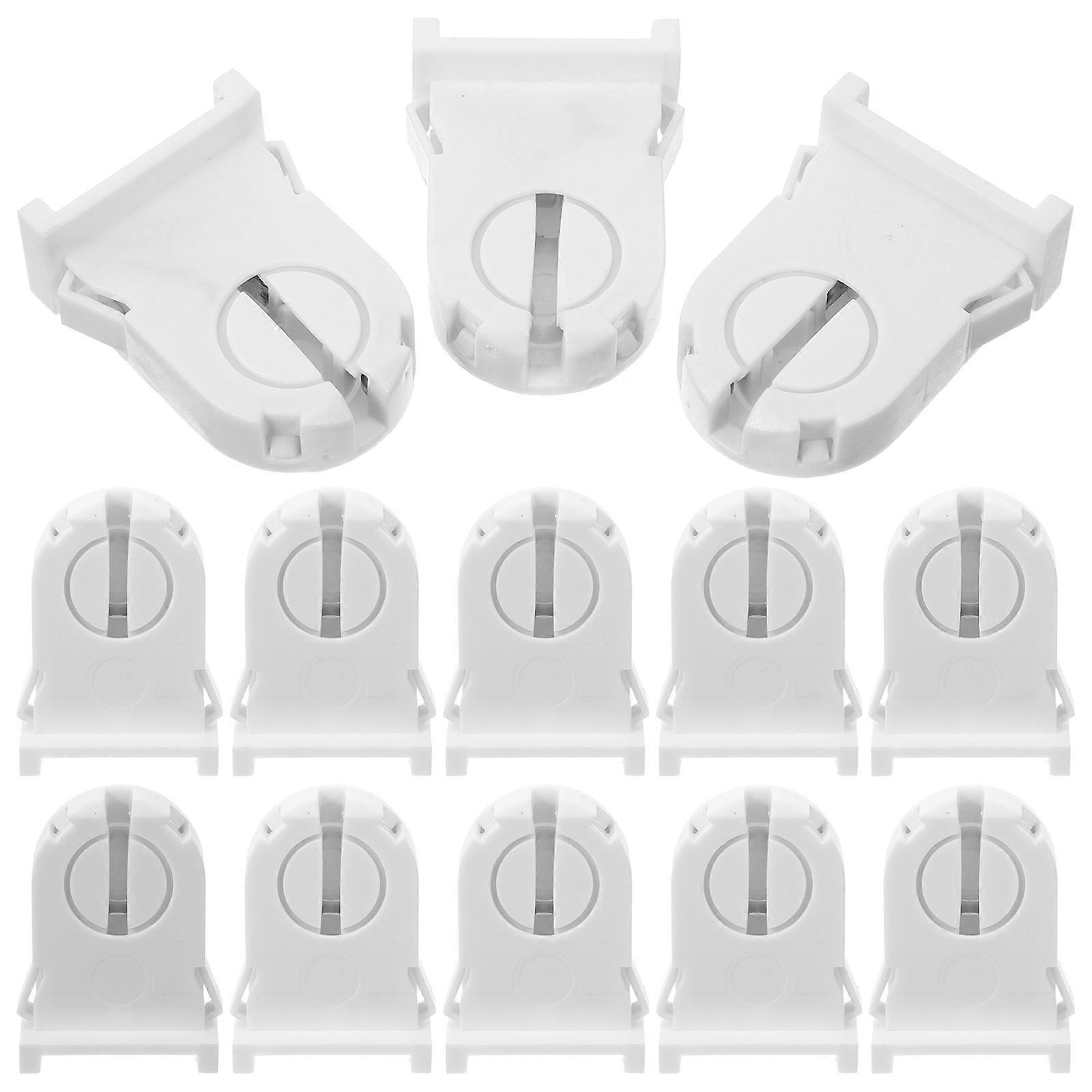 20Pcs Pipe Clamps Bulb Holder Mounting Clip Display Accessories 4.00X3.00X1.30CM Support Lamp Tubes Sturdy Plastic Construction