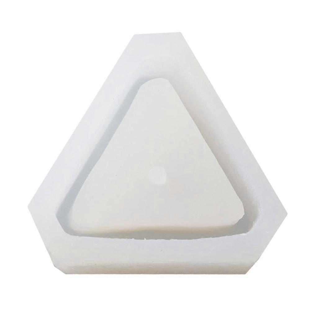 Triangle Silicone Mold for Succulents Craft White Color Suitable for Soap Flower Pot DIY Projects
