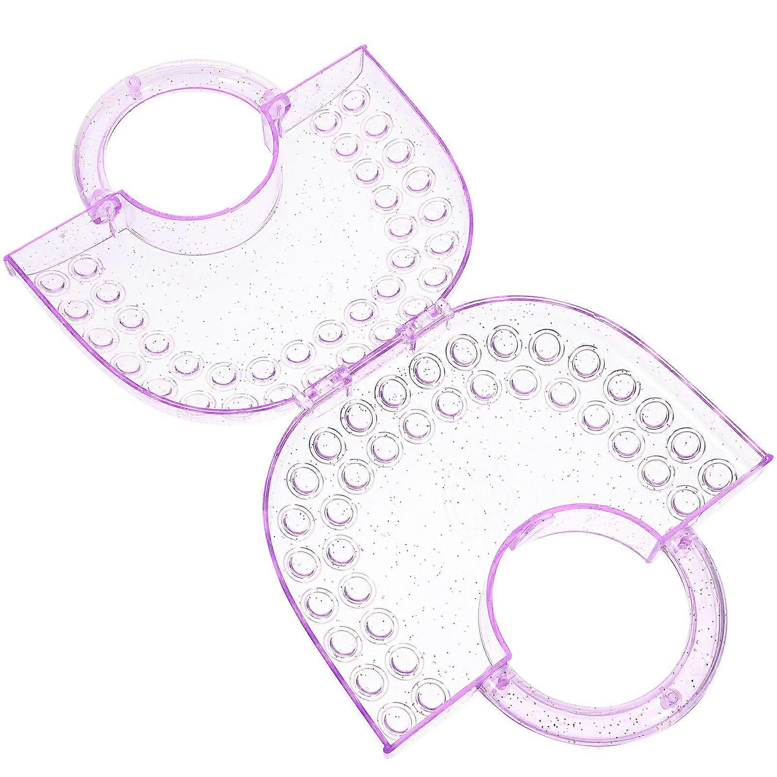 Cute Plastic Handbag for Storage Use with Violet Color and Adorable Design 6 Pieces