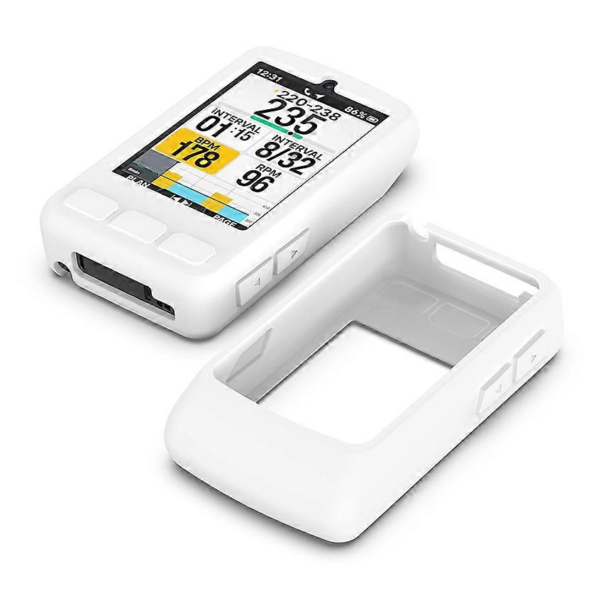 Silicone Stopwatch Case Protector Case WF157 Accessories for Wahoo ELEMNT BOLT V3/T3 White