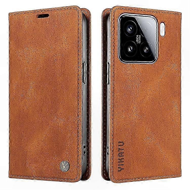 Leather Touch Phone Case with Magnetic Auto-Absorption for  15