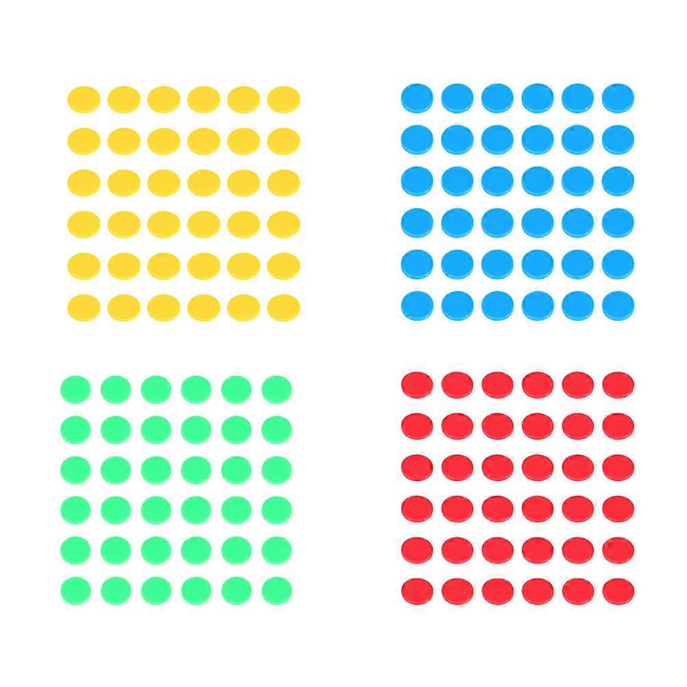 Plastic Counters 400Pcs Assorted Color Counting Use Children's Educational Tool 2.5X2.5CM Round Game Accessories