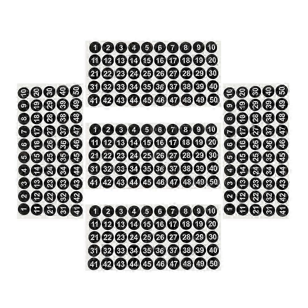 2025 5 Sheets Number Stickers Number Label Stickers Number Stickers Clothes Number Stickers