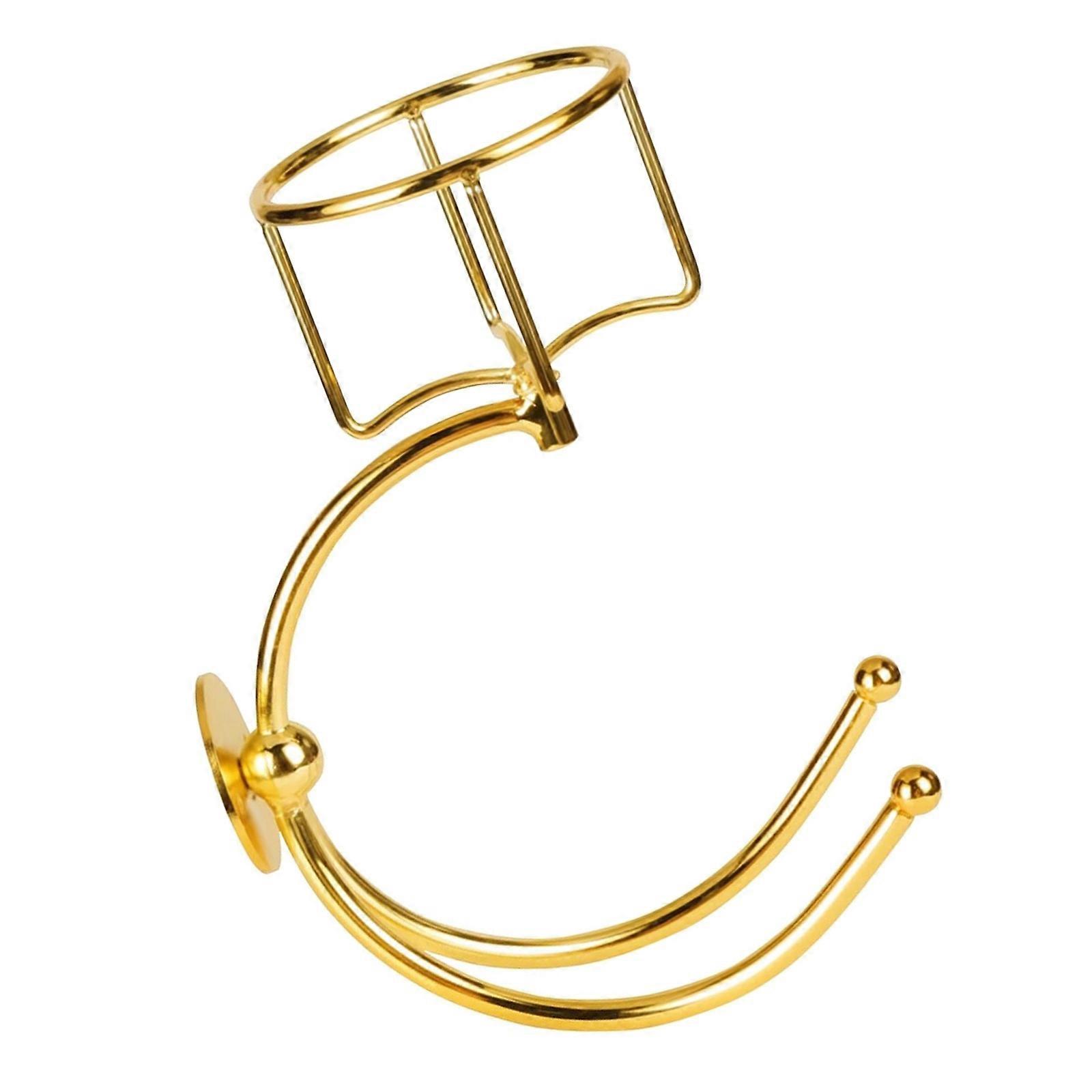 Sturdy Alloy Wall Hook With Decorative Candle Sconce Rustics Styles Bathroom Storage Solution  Gold