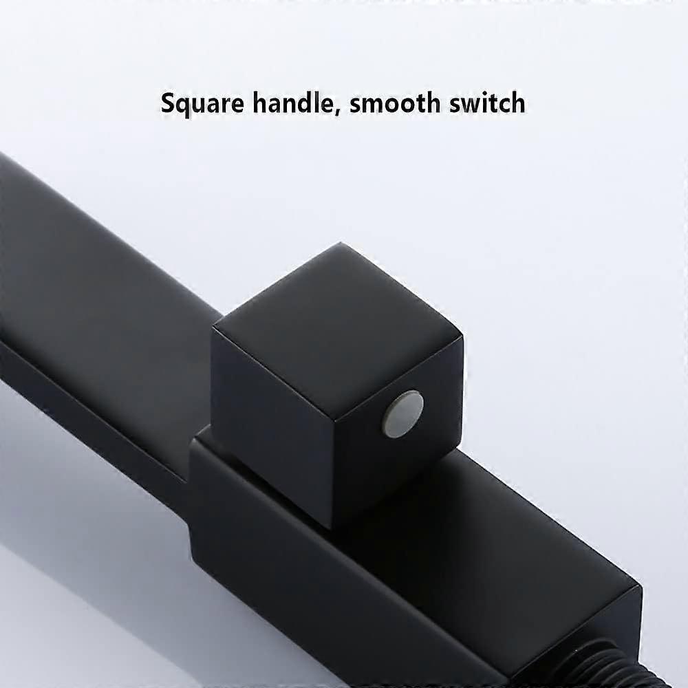 Wall-Mounted Black Cold Water Faucet G1/2 for Bathroom Sink, Modern Kitchen Tap with Extended Reach, Dark Finish