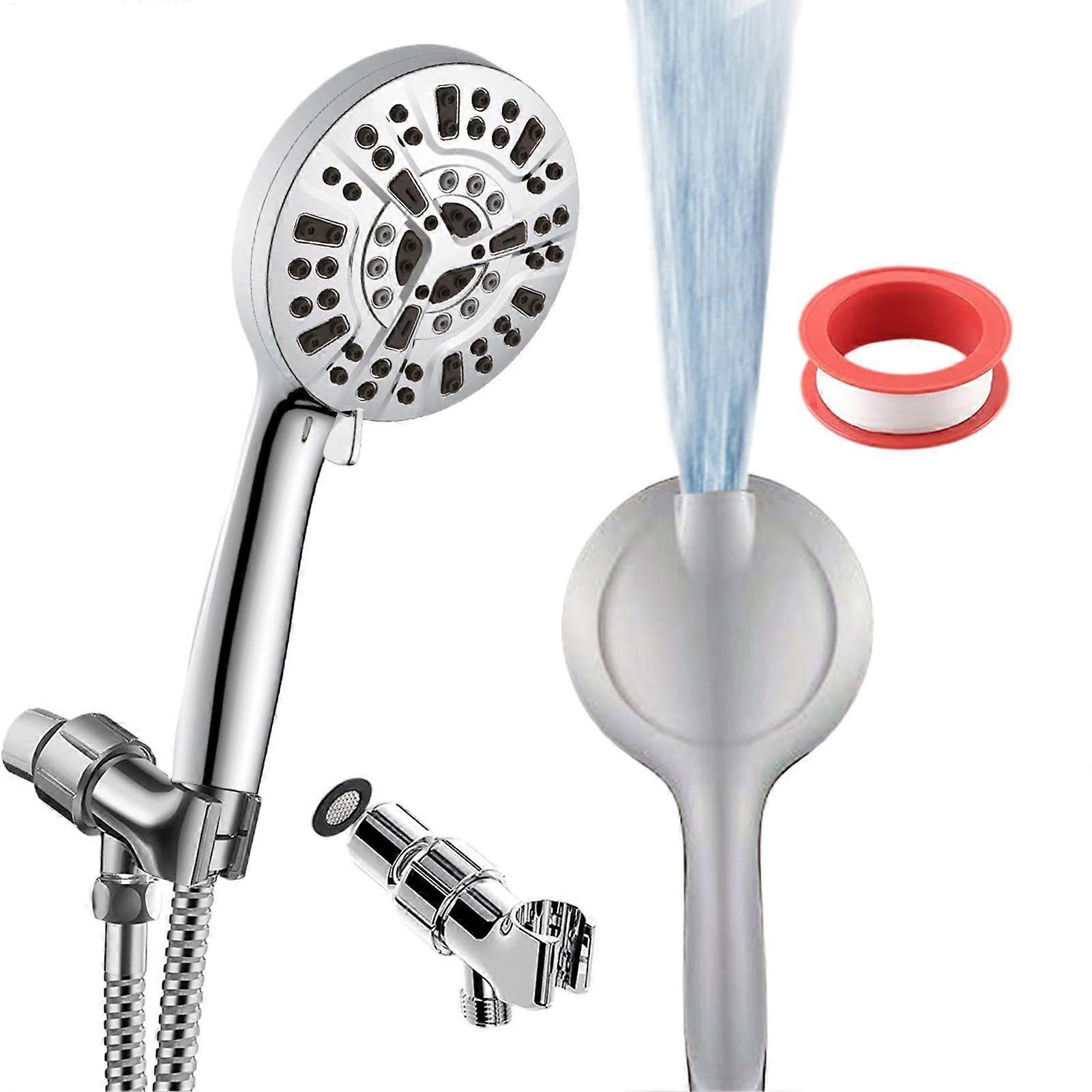 RV Shower Head Set With Hose, 10 Modes Flexible Shower Head, High Pressure Water Spray, RV Comfort