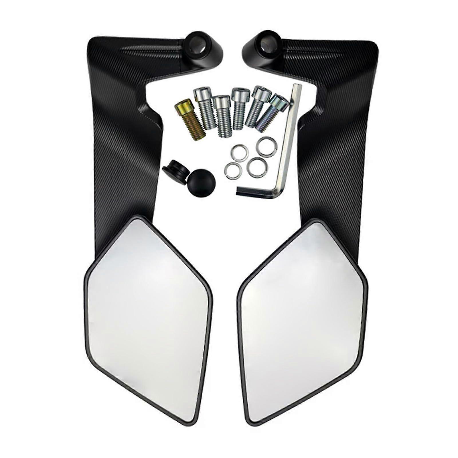 Adjustable Motorcycle Rear View Mirrors for Clear Vision in Various Riding Conditions, 2-Piece Set, Universal Fit