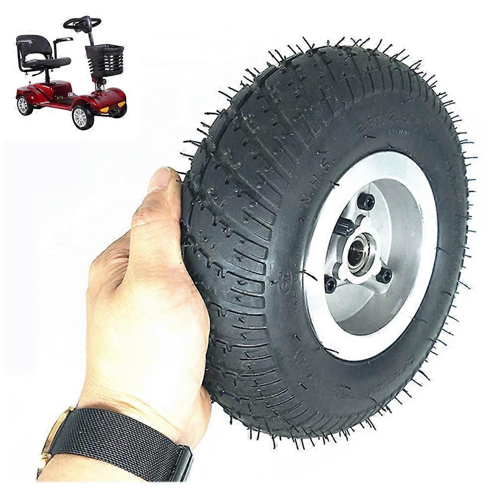 Electric Scooter Tires 9-Inch 2.80/2.50-4, Non-Slip Wear-Resistant, Aluminum Alloy Wheels, 15Mm Inner Diameter