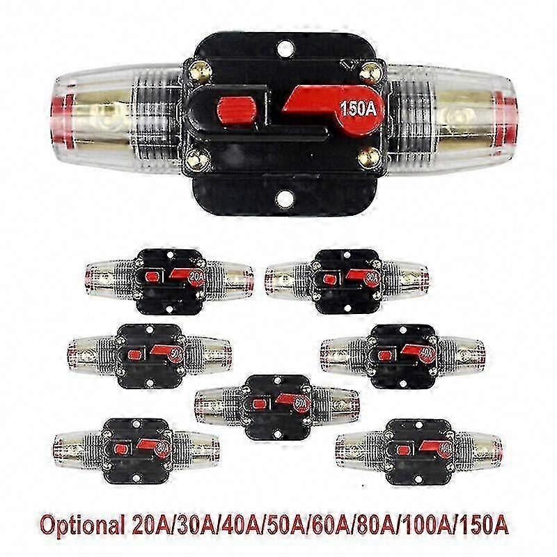 20-150Amp Dual Battery Circuit Breaker IP67 Waterproof 12V-24V Manual Reset Fuse