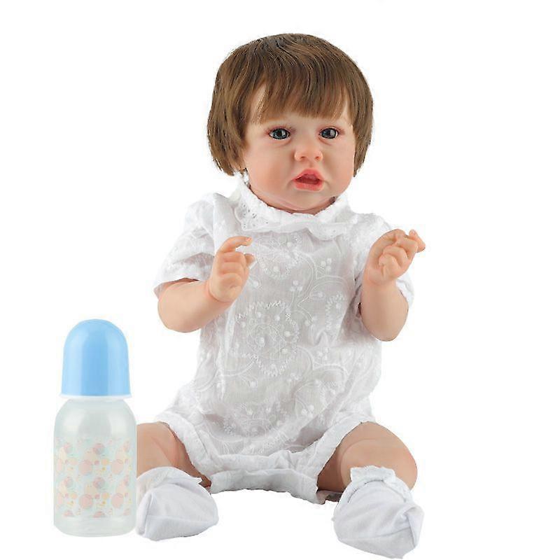 22 インチリアル生まれ変わったベビードールフルボディシリコンビニール幼児おもちゃの女の子の男の子