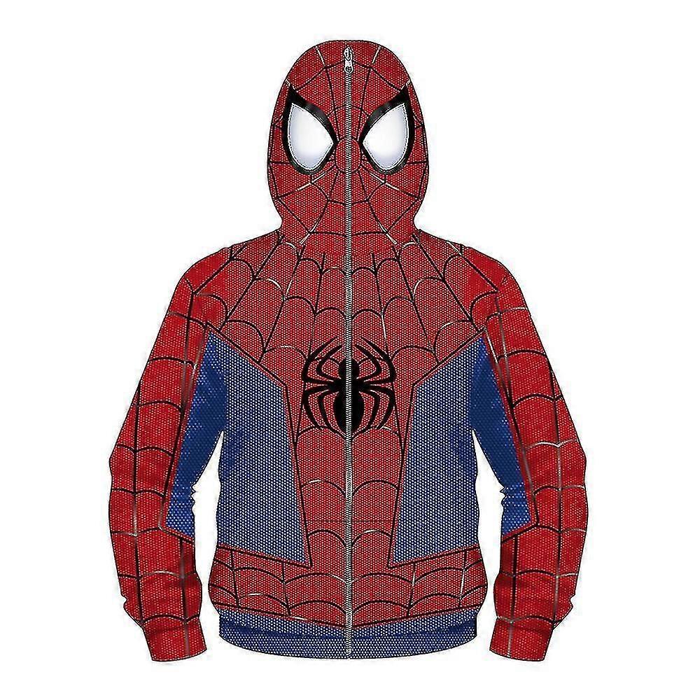 Kids Boy Spider-man Hoodies Hooded Zip Coat Sweatshirt Jacket Top Outwear Fans Gifts