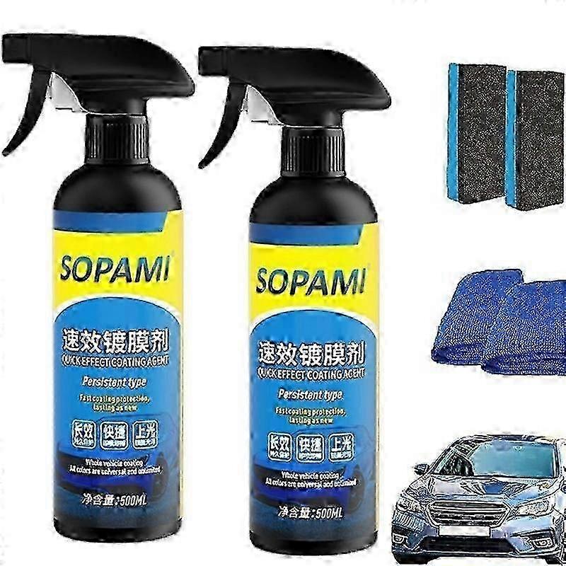 1-3x Sopami Car Coating Spray, Protection Quick Car Wax Polish for Car and Motorcycle aa