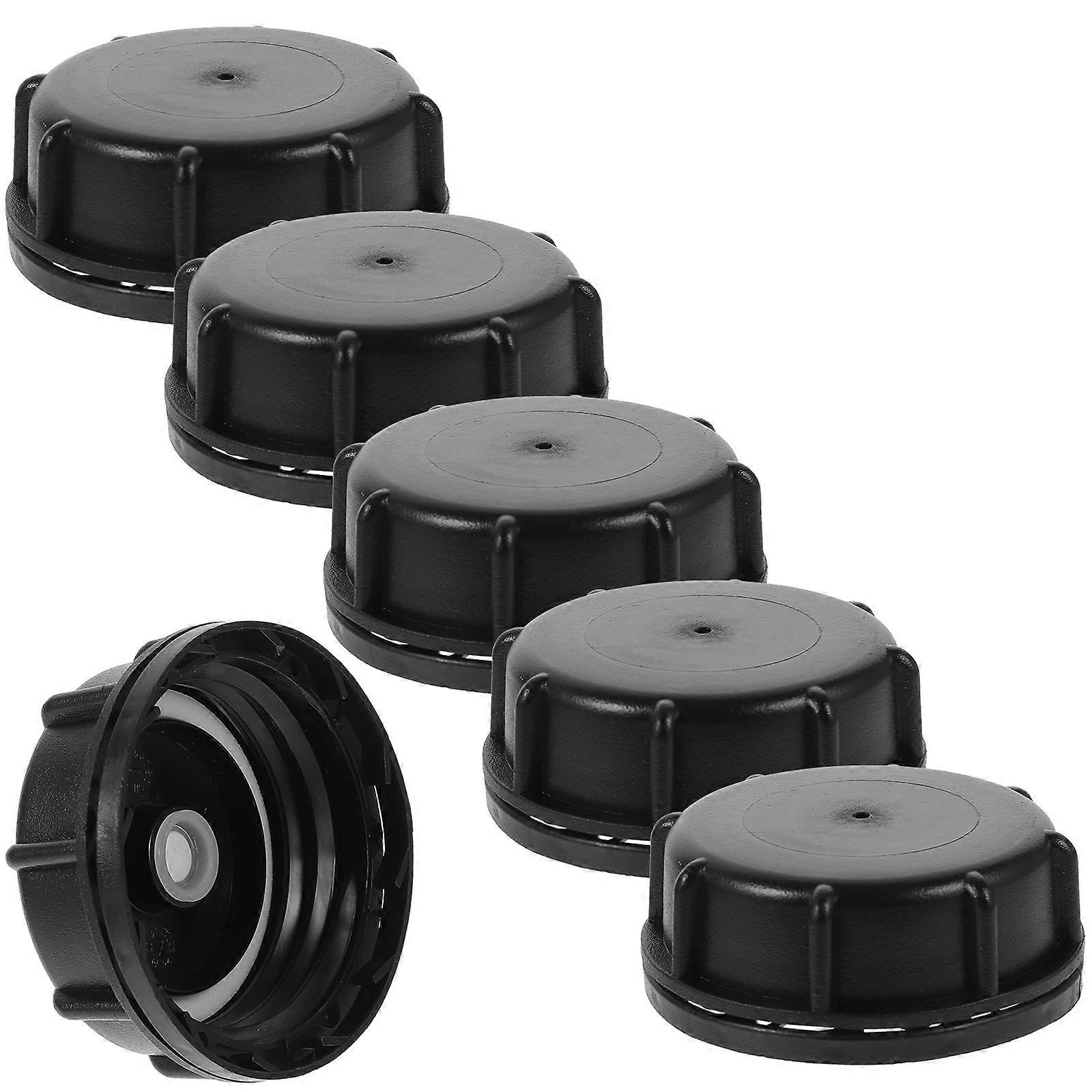 Replacement Can Caps Circular Gasoline Cans Abs Rubber Black Prevents Oxygen Entry Storage 6Pcs