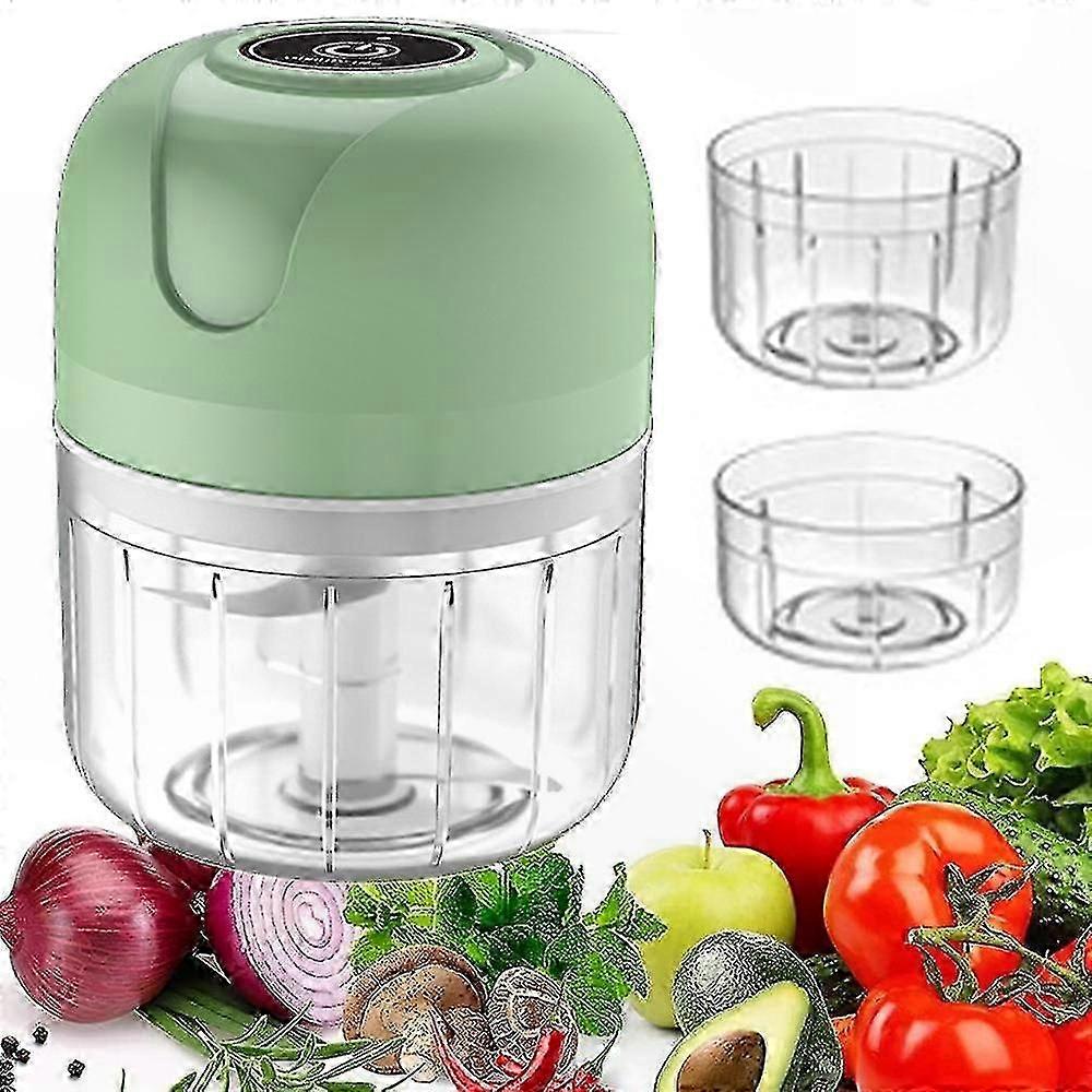 Mini Electric Garlic Pepper Chopper with USB Charging Compact Onion Processor for Kitchen Use