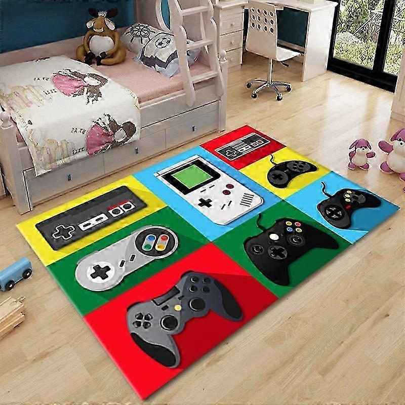 Game Console Handle Cartoon Carpet Video Game Room Decoration E-spo...