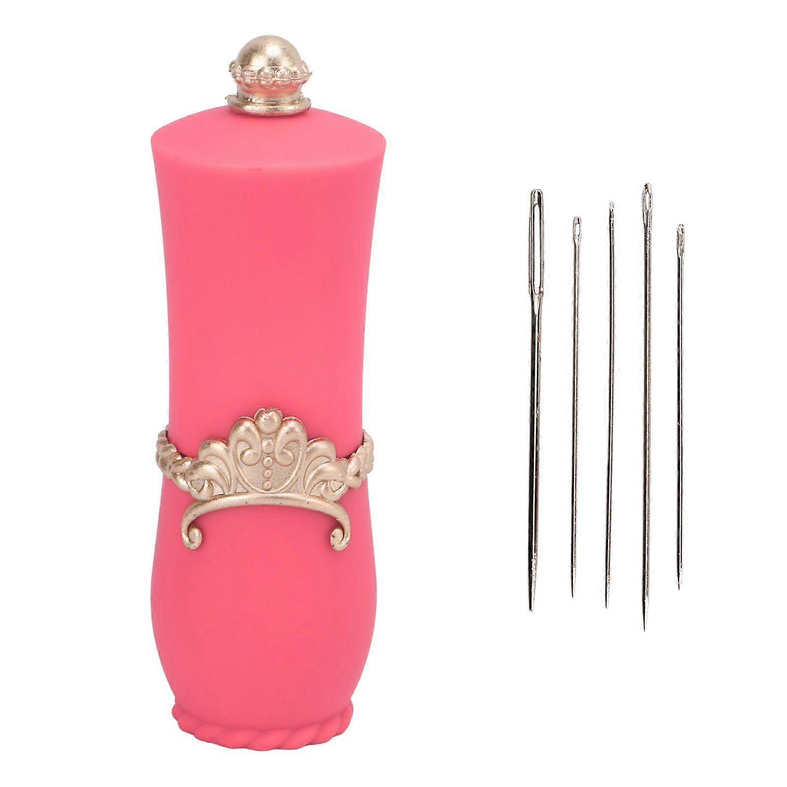 دبوس وسادة أحمر الشفاه شكل رائع جميل قابل للسحب جامع إبرة منزلي محمول مع NeedlePink